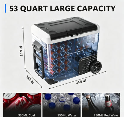 53 Quart Fast Cooling Portable Fridge Freezer Box